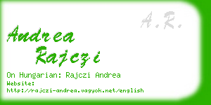 andrea rajczi business card